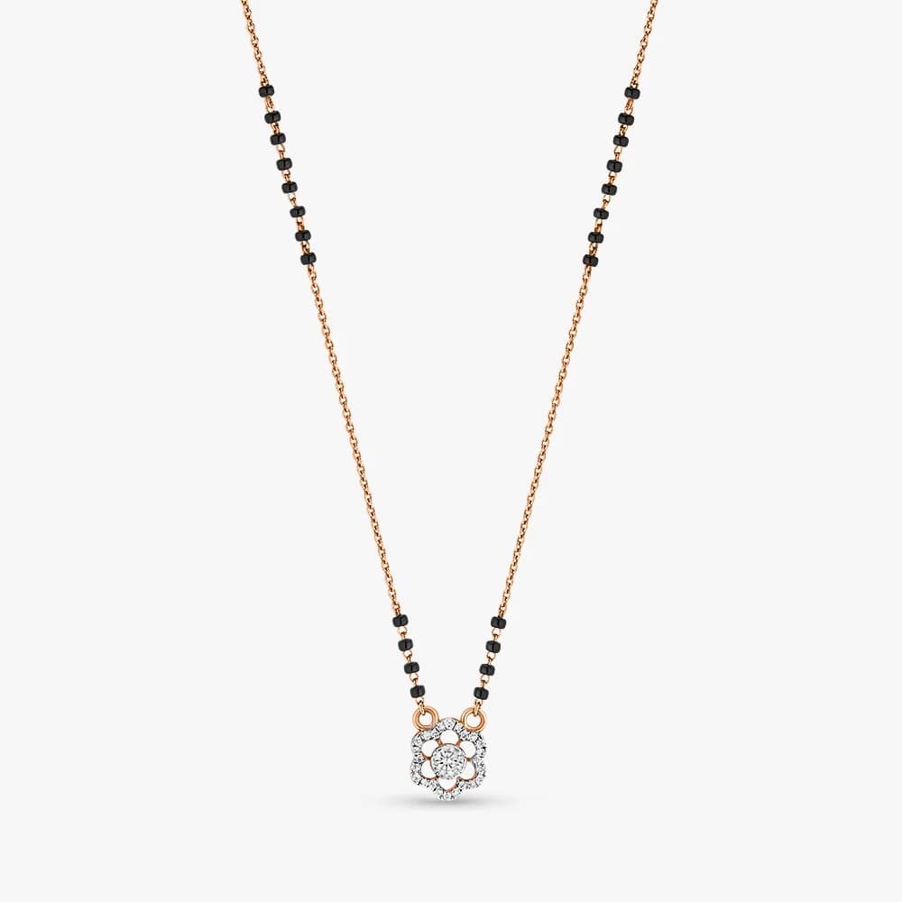 Bloom Motif Diamond Mangalsutra — image 1