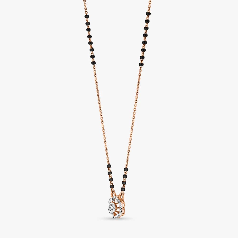 Bloom Motif Diamond Mangalsutra — image 2