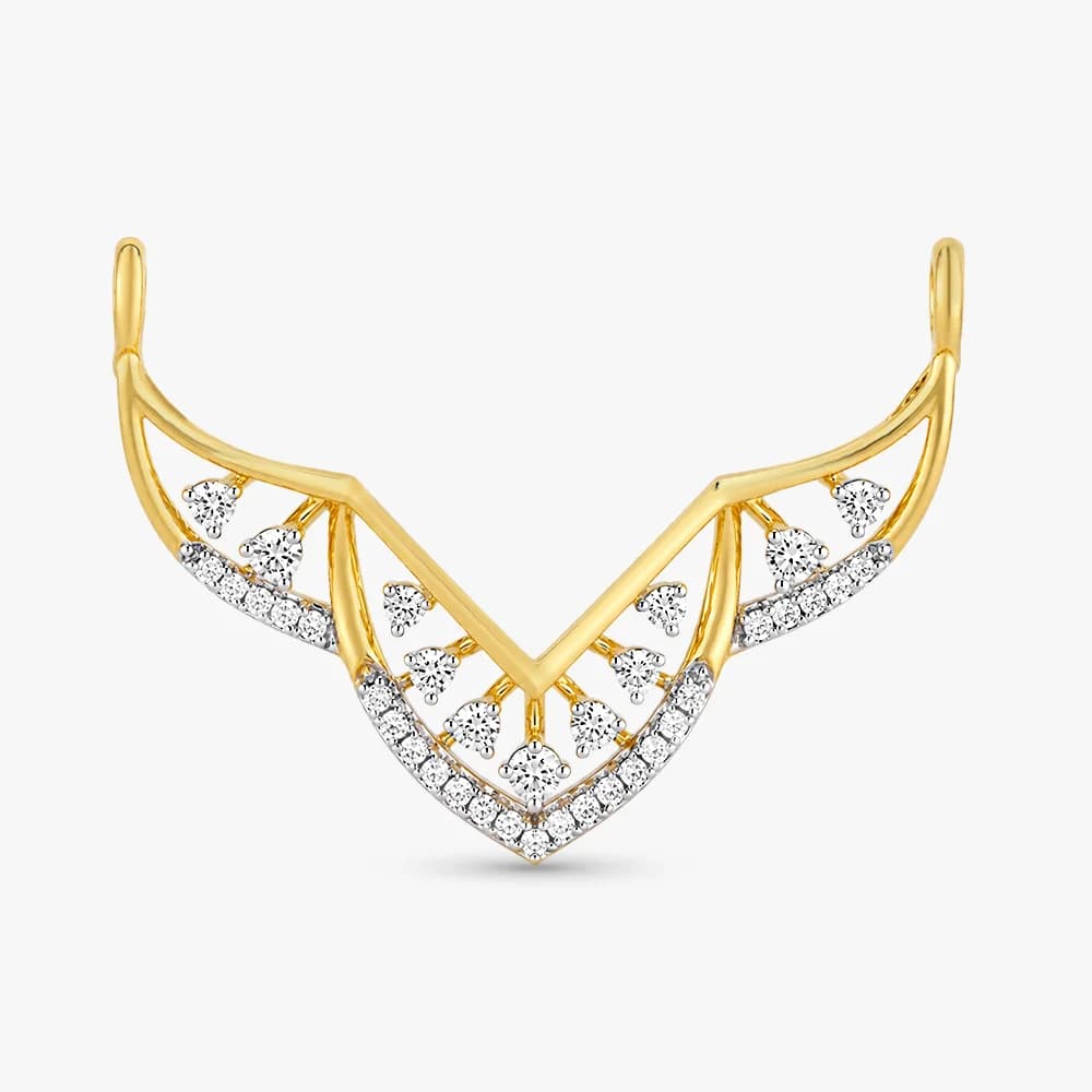 Diamond Chevron Tanmaniya Pendant — image 1