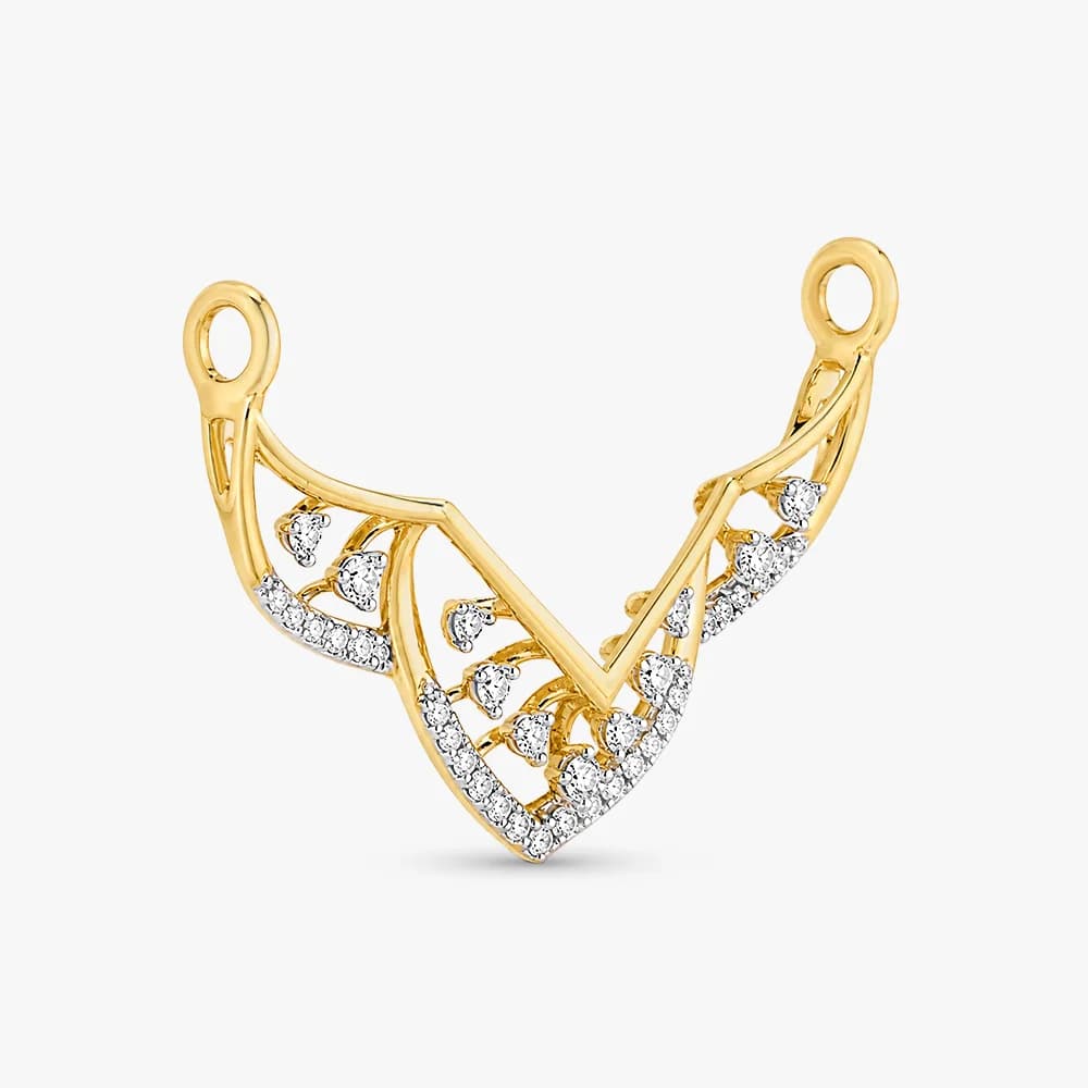 Diamond Chevron Tanmaniya Pendant — image 2