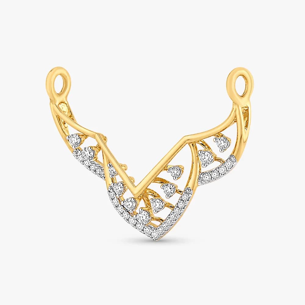 Diamond Chevron Tanmaniya Pendant — image 3