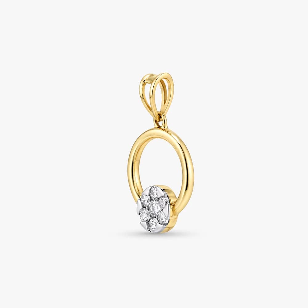 Circle & Spark Diamond Pendant — image 2