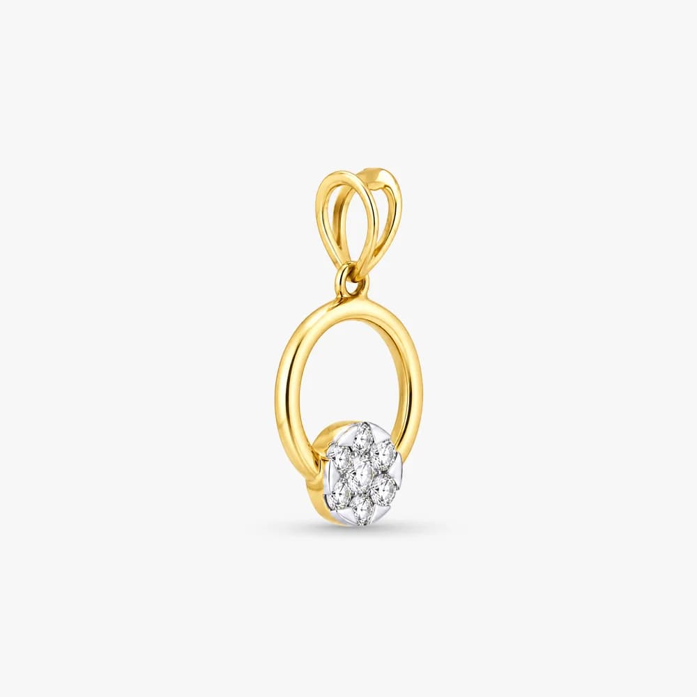 Circle & Spark Diamond Pendant — image 3