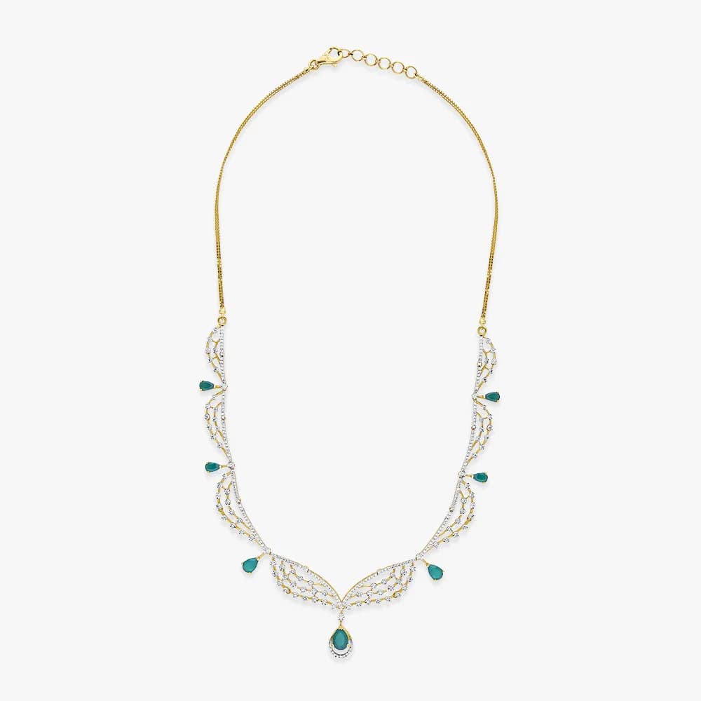 Emerald Cascade Diamond Necklace — image 3
