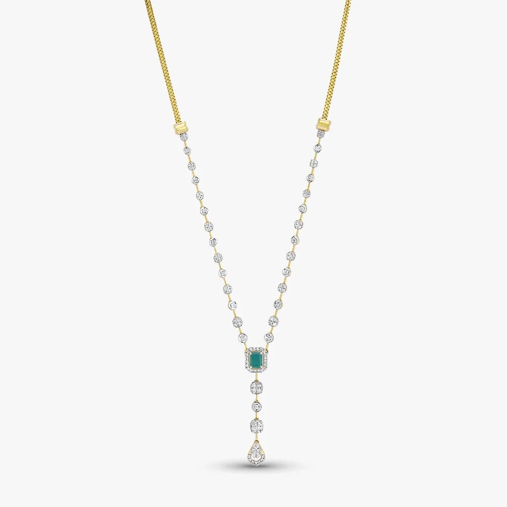 Jewel Drop Diamond Lariat Necklace — image 1