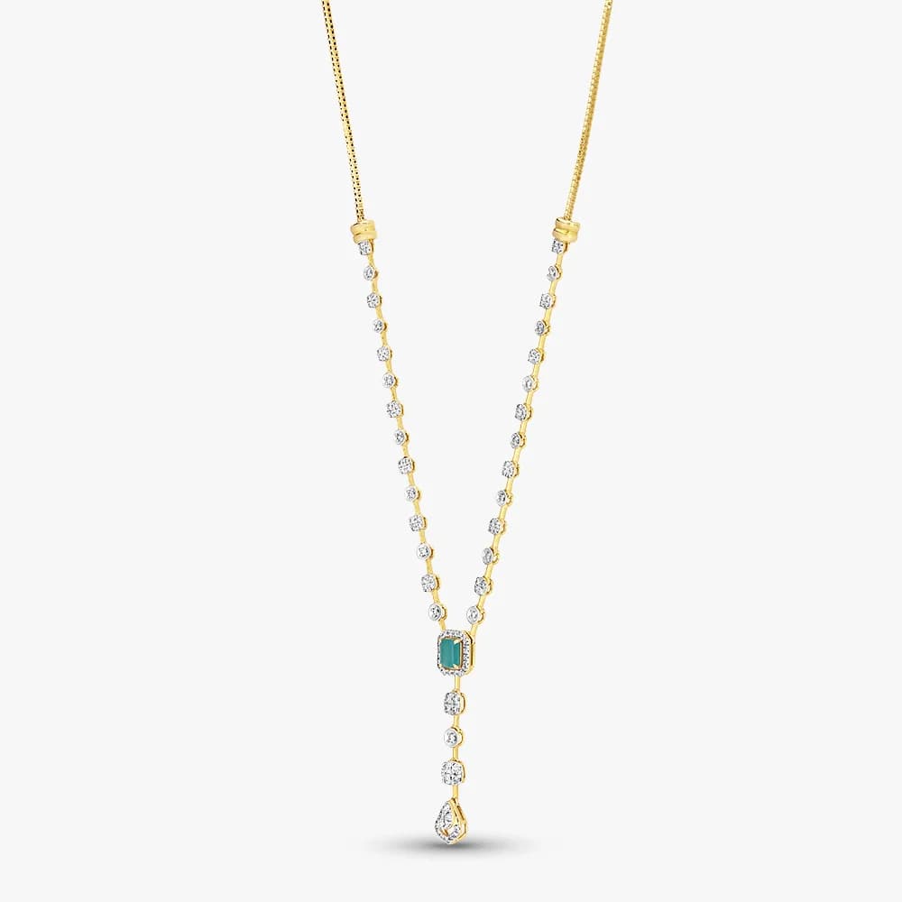 Jewel Drop Diamond Lariat Necklace — image 2