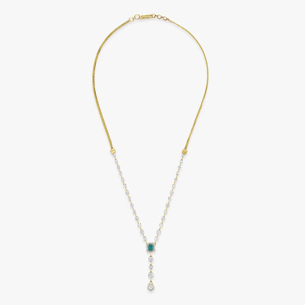 Jewel Drop Diamond Lariat Necklace — image 3
