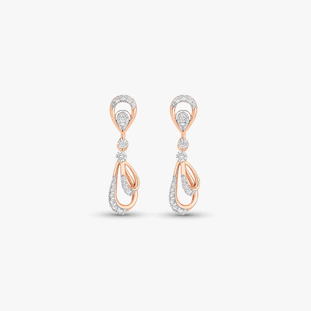 Vine Flow Diamond Dangler Earrings — image 2