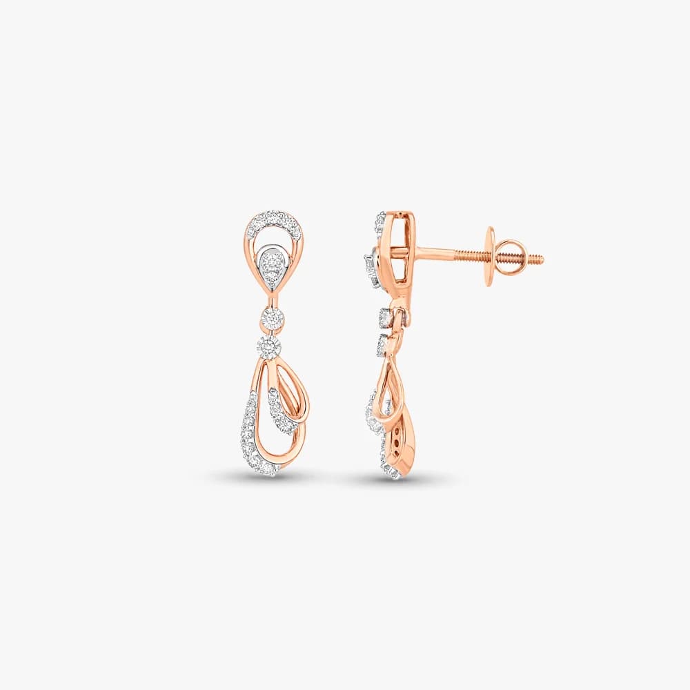 Vine Flow Diamond Dangler Earrings — image 3