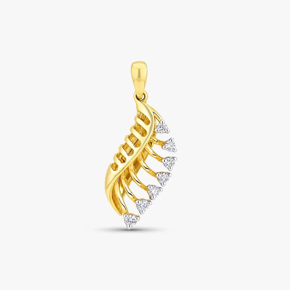 Leaf Whisper Diamond Pendant — image 1