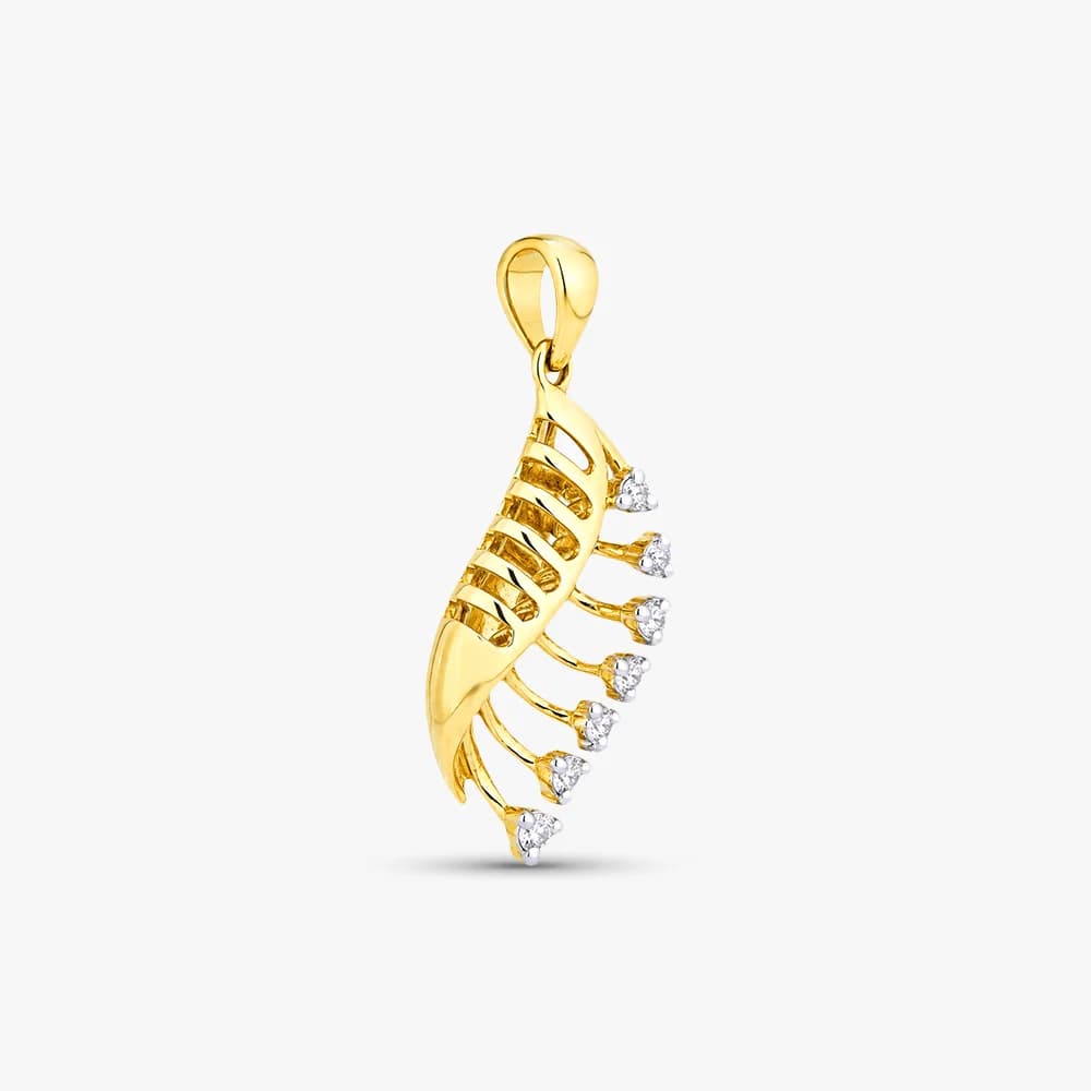 Leaf Whisper Diamond Pendant — image 2
