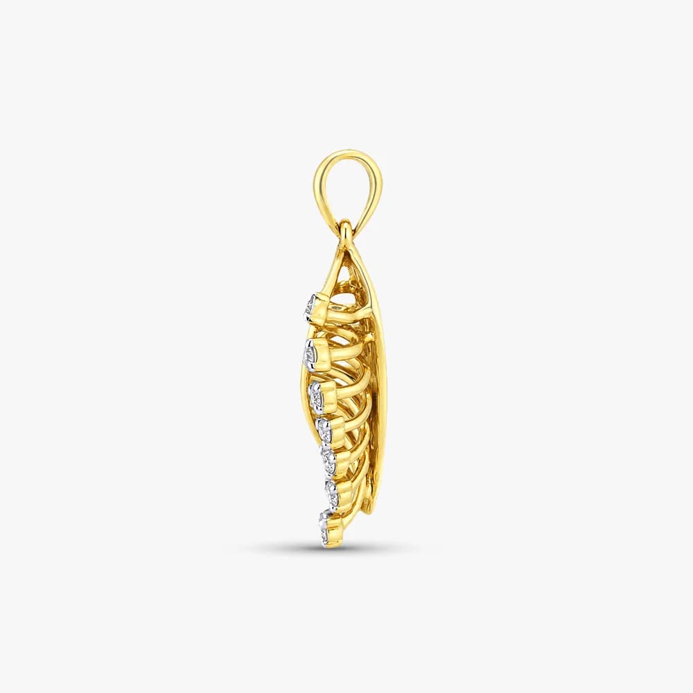 Leaf Whisper Diamond Pendant — image 4
