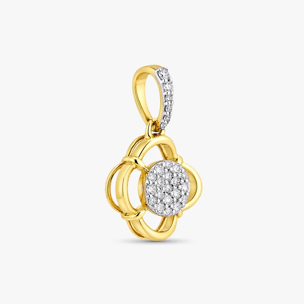 Four Petal Diamond Pendant — image 2