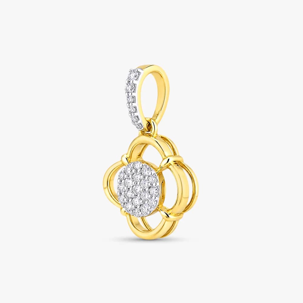 Four Petal Diamond Pendant — image 3