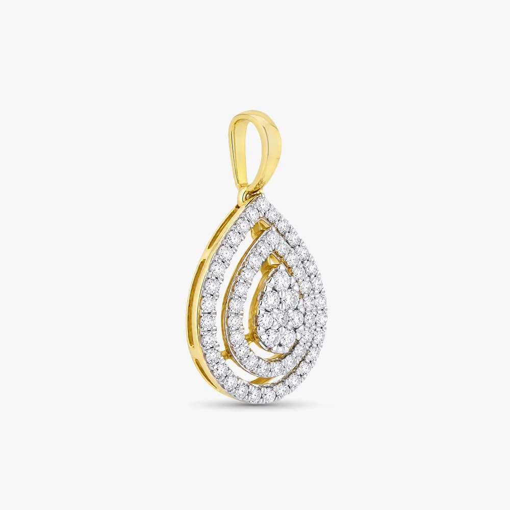 Nested Teardrop Diamond Pendant — image 2