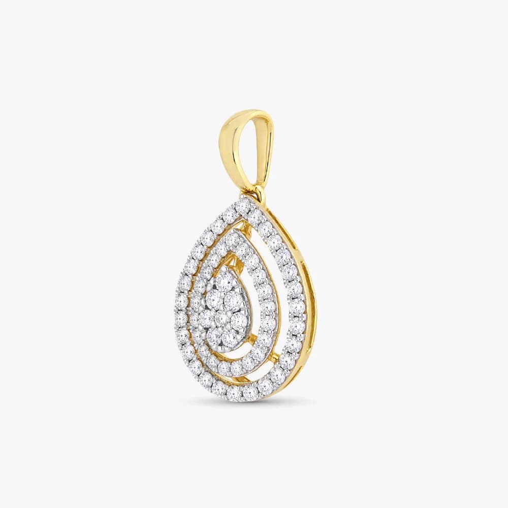 Nested Teardrop Diamond Pendant — image 3