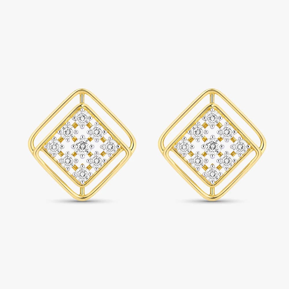 Nested Diamond Stud Earrings — image 1