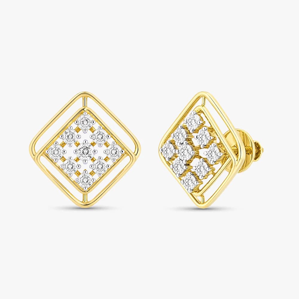 Nested Diamond Stud Earrings — image 2