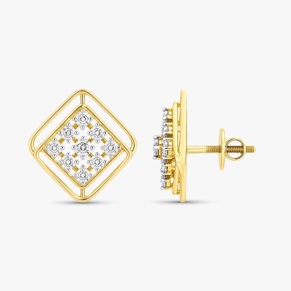 Nested Diamond Stud Earrings — image 3