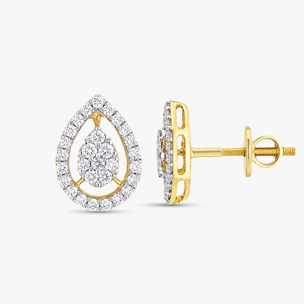 Nested Teardrop Diamond Earrings — image 3