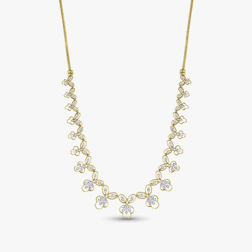 Floral Embrace Diamond Necklace — image 1