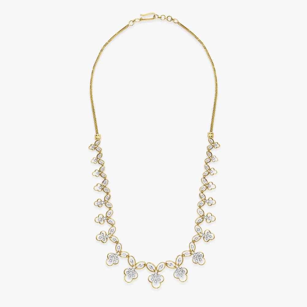Floral Embrace Diamond Necklace — image 3