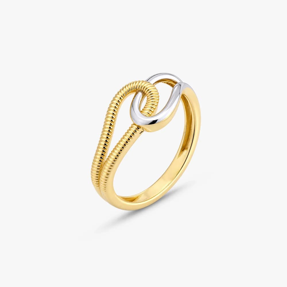 Entwined Curves Gold Ring — image 1