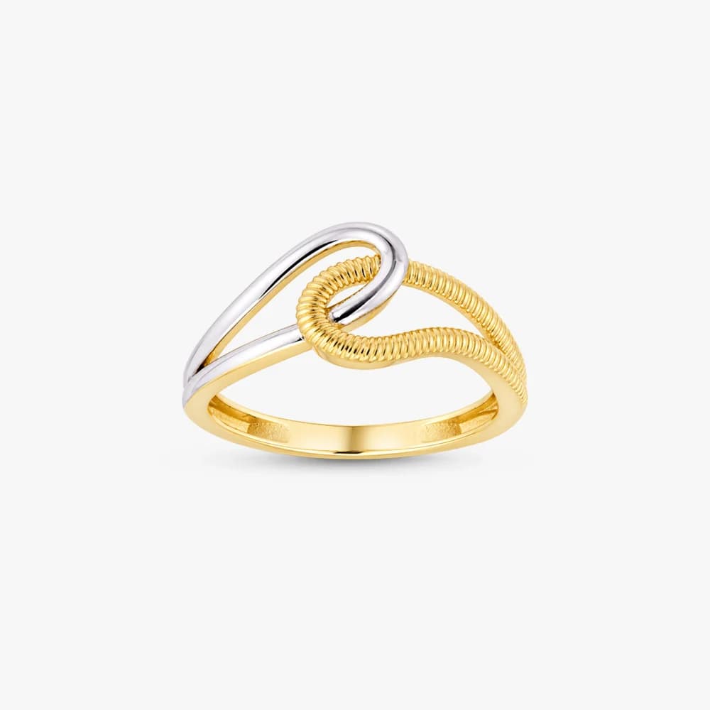 Entwined Curves Gold Ring — image 2