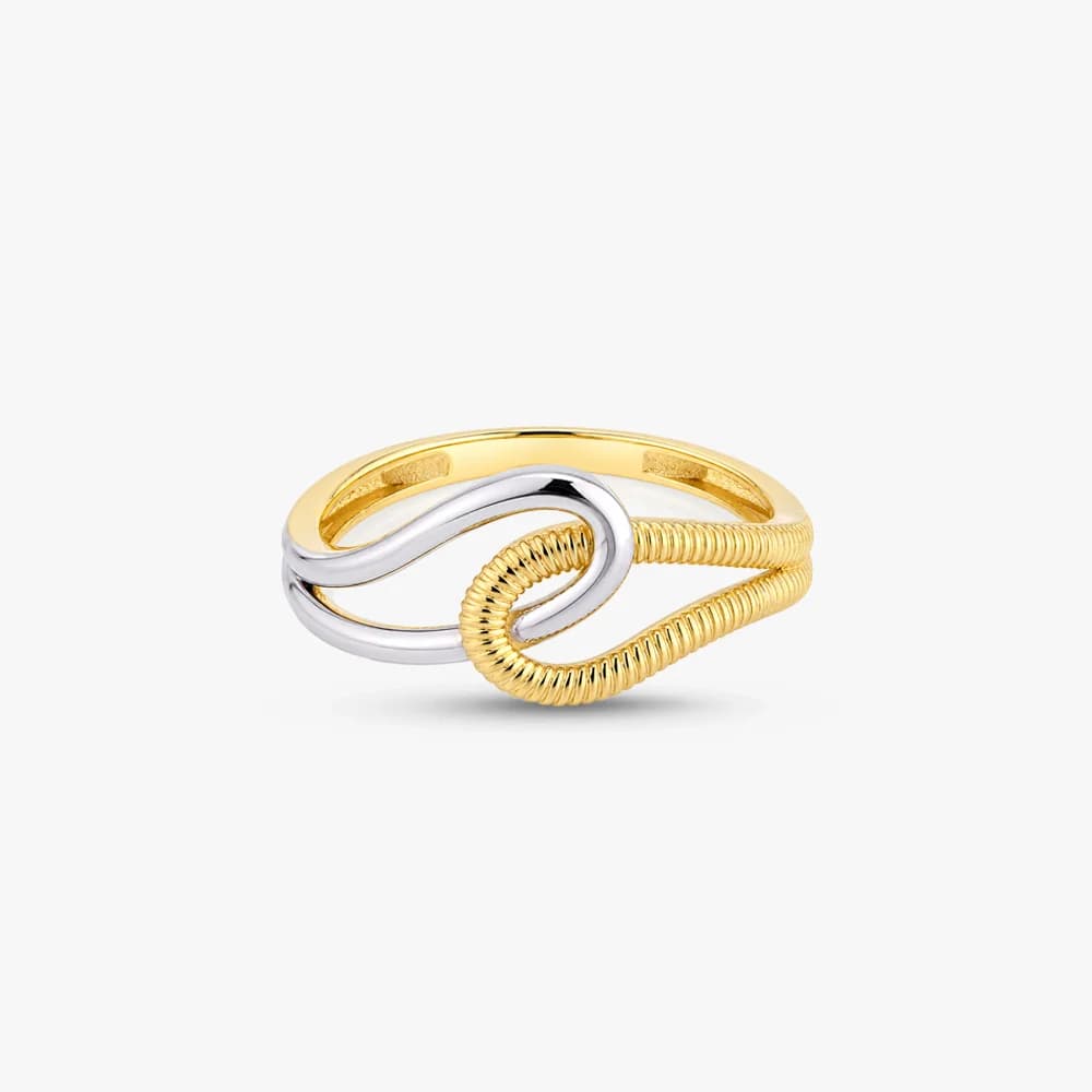 Entwined Curves Gold Ring — image 3