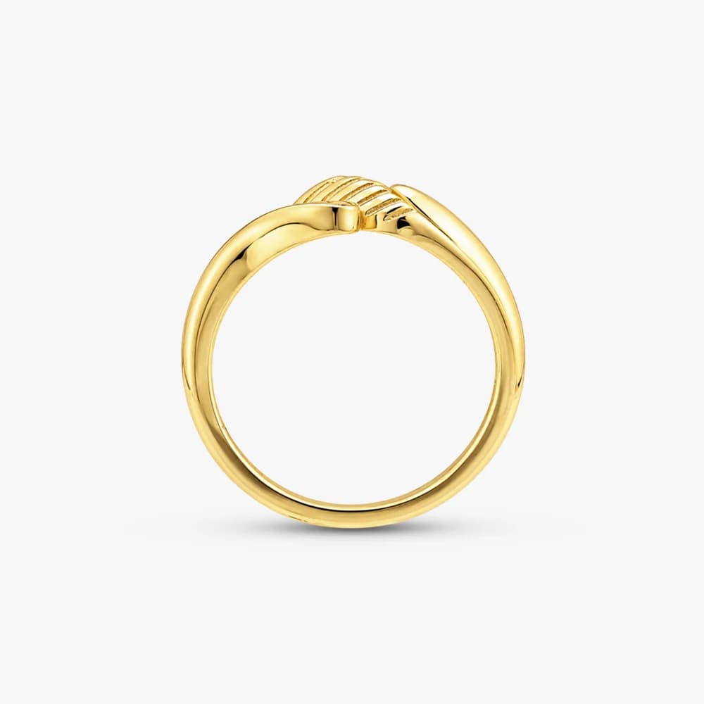 Textured Leaf Gold Ring — image 4