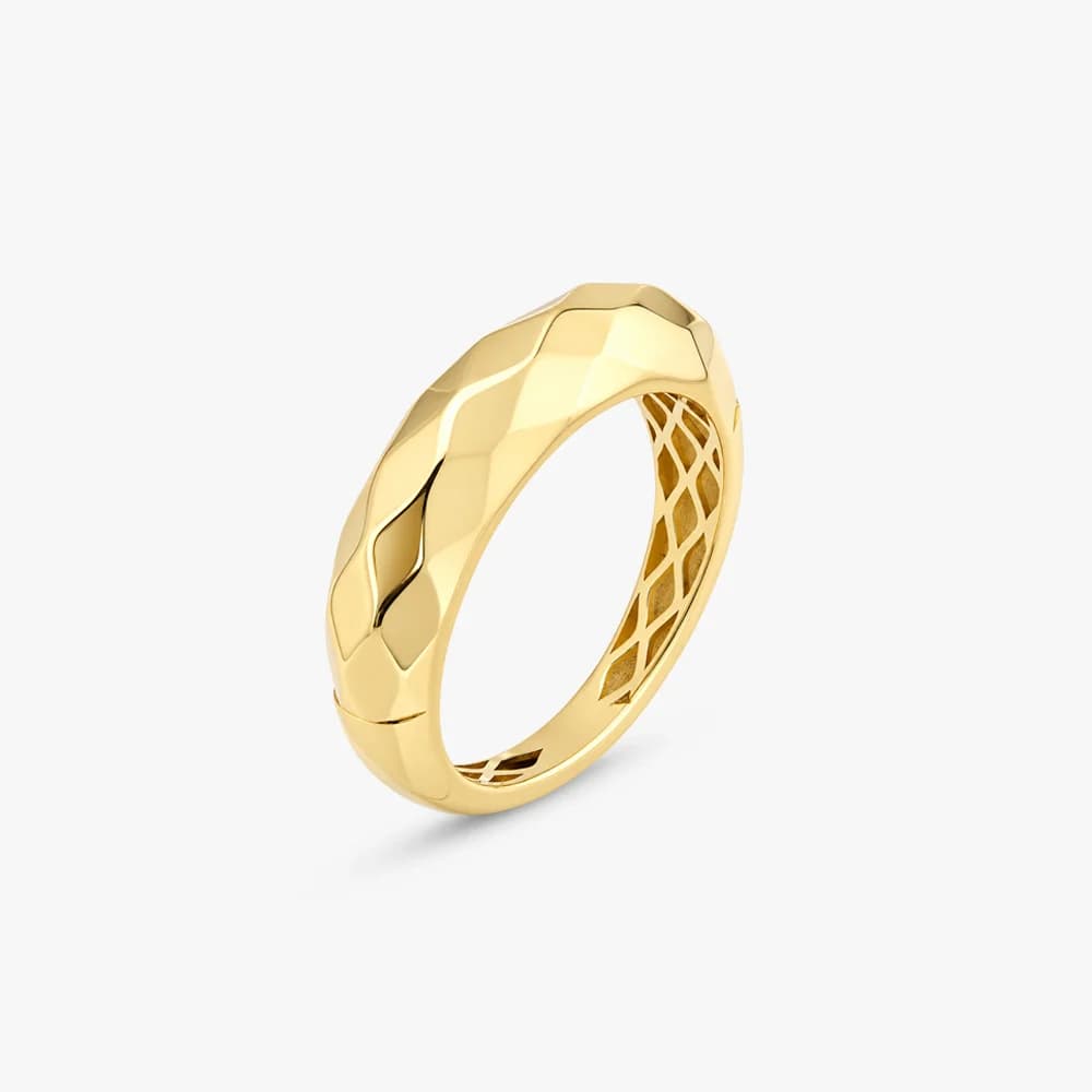 Sculpted Gold Band Ring — image 1