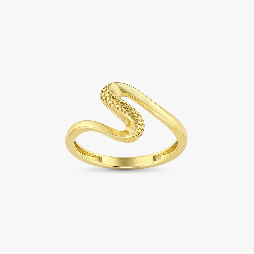 Textured Twist Gold Ring — image 1