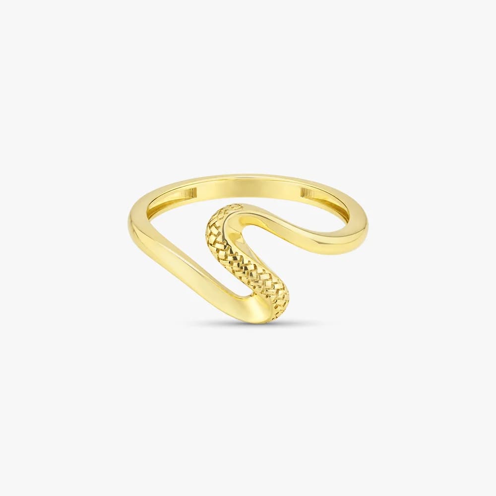 Textured Twist Gold Ring — image 3