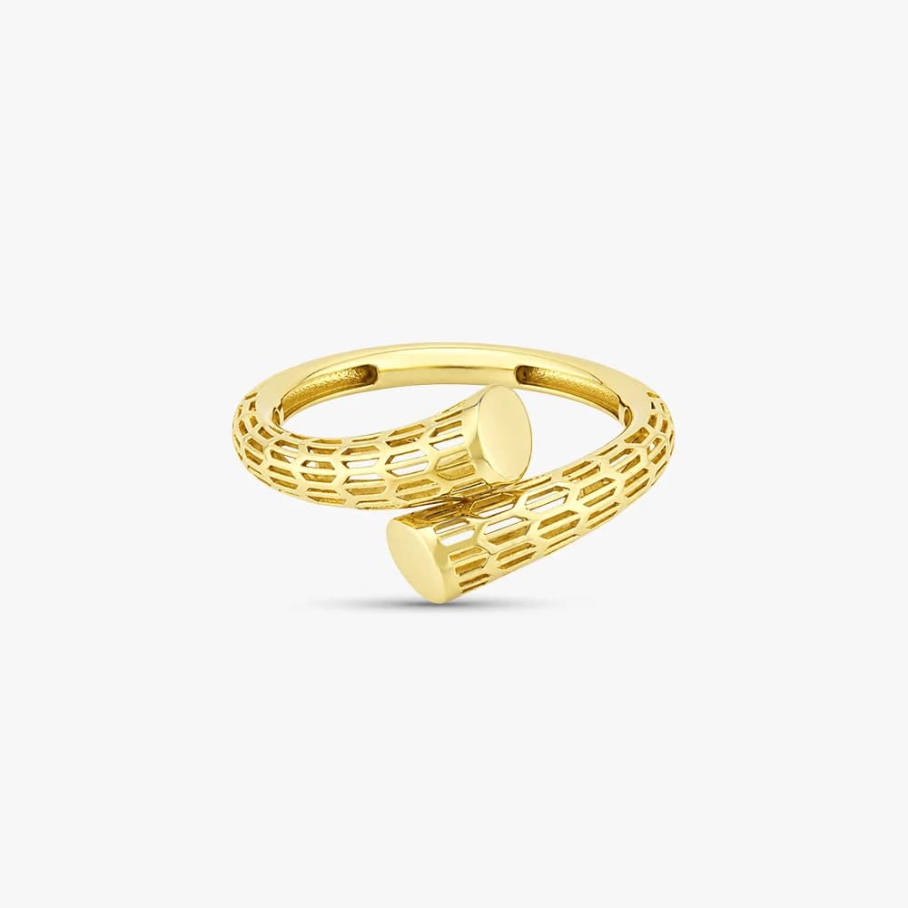 Sculpted Elegance Gold Ring — image 3