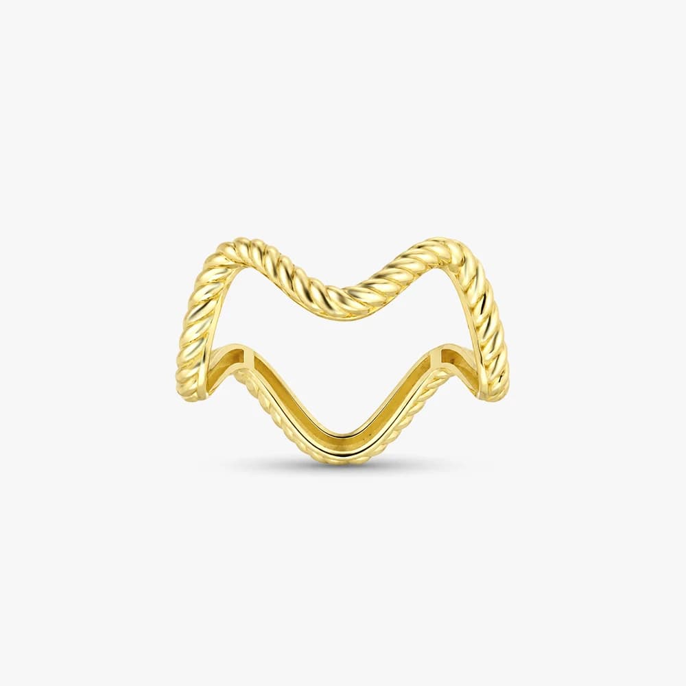 Rhythm Wave Gold Ring — image 1