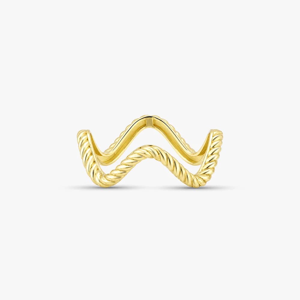 Rhythm Wave Gold Ring — image 3