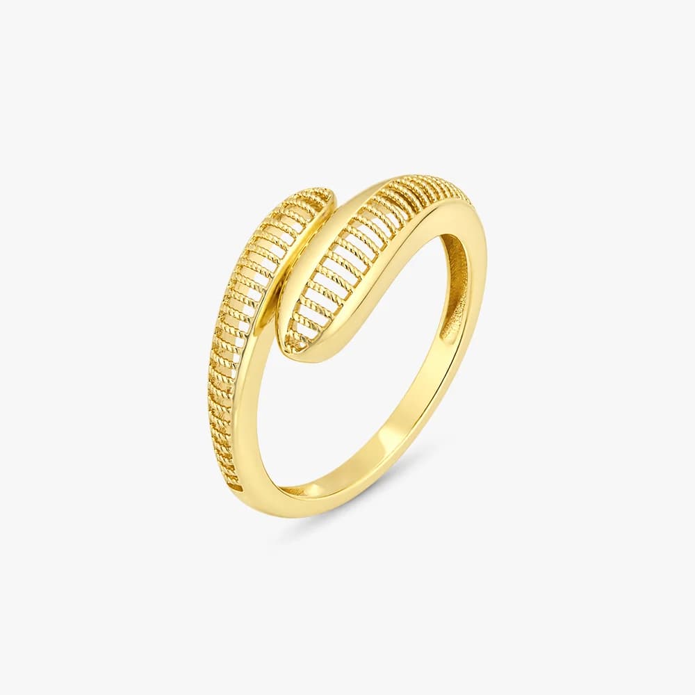 Textured Embrace Gold Ring — image 1