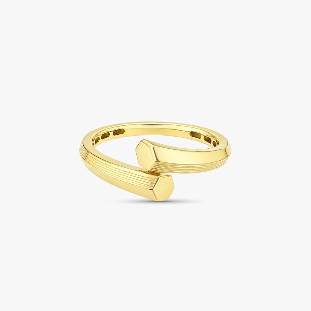 Sleek Twist Gold Ring — image 2