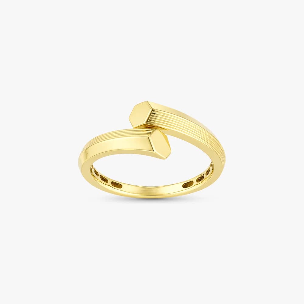 Sleek Twist Gold Ring — image 3