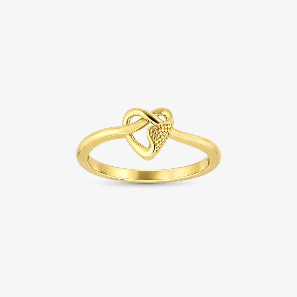 Knotted Heart Gold Ring — image 1