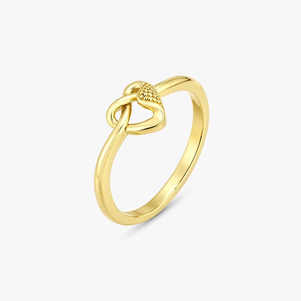 Knotted Heart Gold Ring — image 2