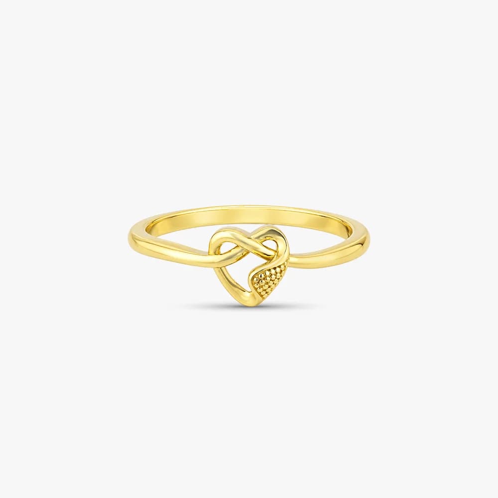 Knotted Heart Gold Ring — image 3