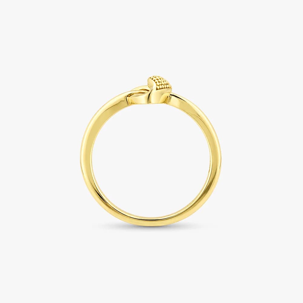 Knotted Heart Gold Ring — image 4