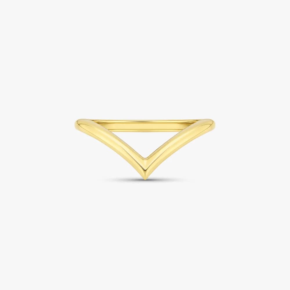 Sleek V Gold Ring — image 1