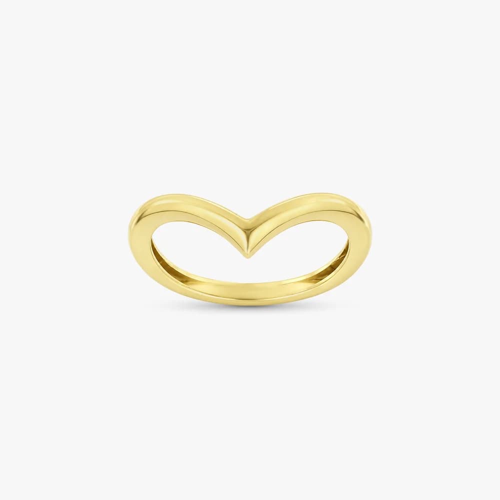 Sleek V Gold Ring — image 2
