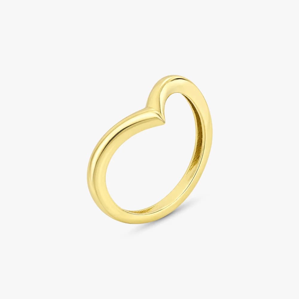 Sleek V Gold Ring — image 3