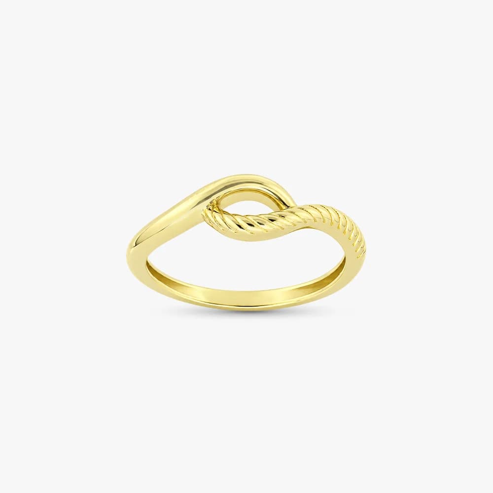Sculpted Loop Gold Ring — image 2