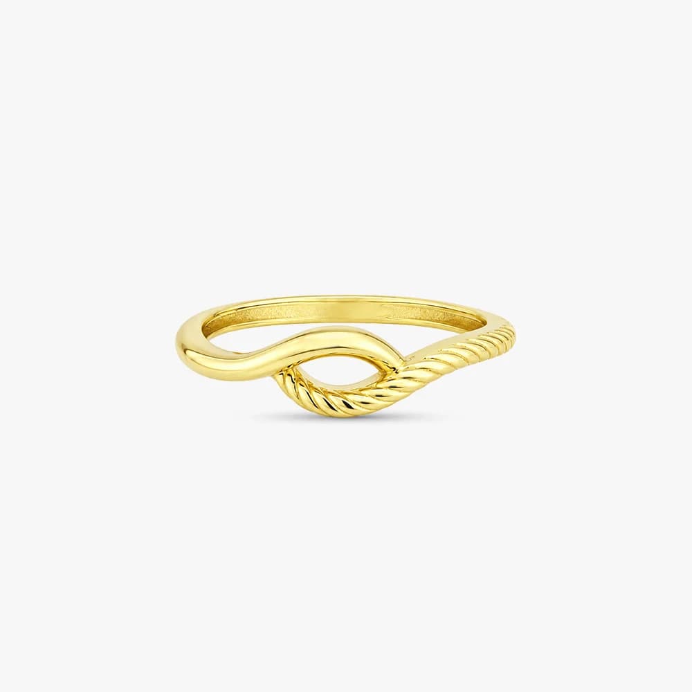 Sculpted Loop Gold Ring — image 3
