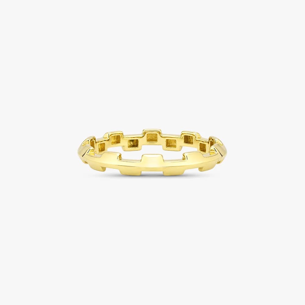 Geometric Edge Gold Ring — image 3