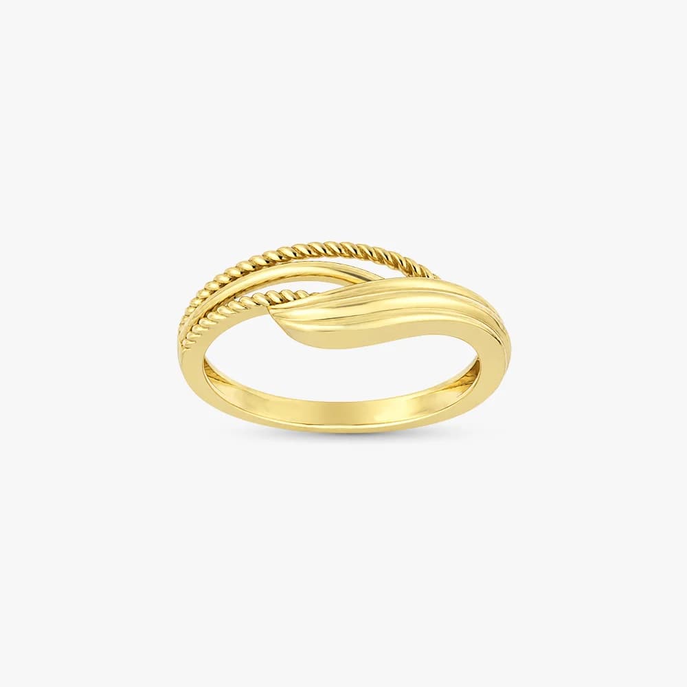 Layered Rhythm Gold Ring — image 1